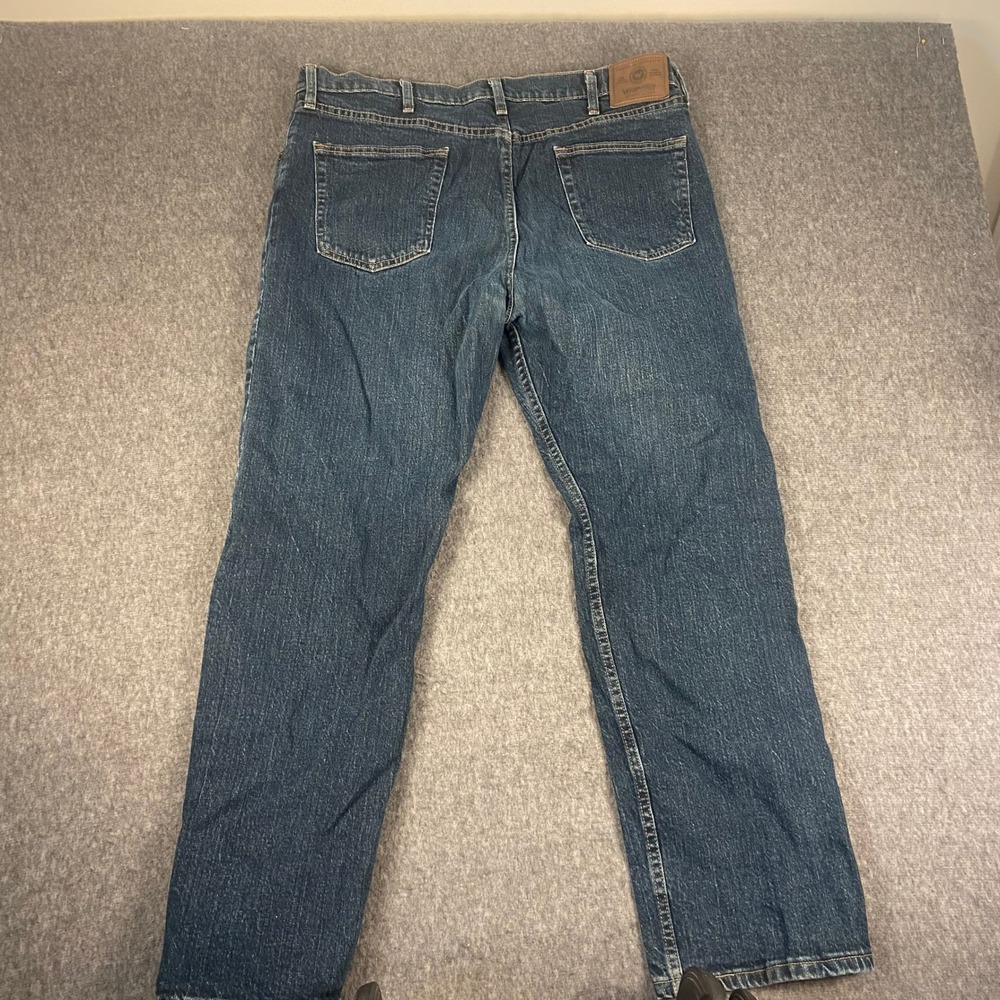 Wrangler Mens Regular Fit Jeans 38x30 Blue Denim Cotton Blend Classic - Picture 6 of 9